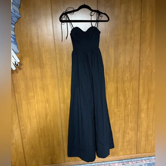 Staud Landry Shoulder-Tie Smocked Maxi Dress - Picture 3 of 6